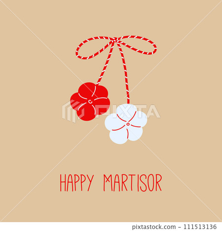Martisor spring symbol Illustration folklore red 111513136