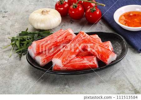 Tasty Crab stics surimi heap Tasty Crab stics surimi heap 111513584