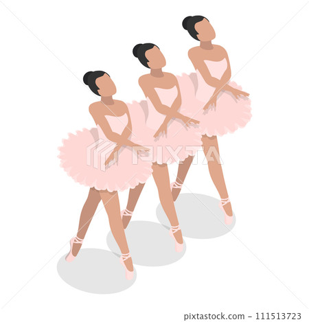 3D Isometric Flat Vector Set of Opera Scenes. Item 1 111513723