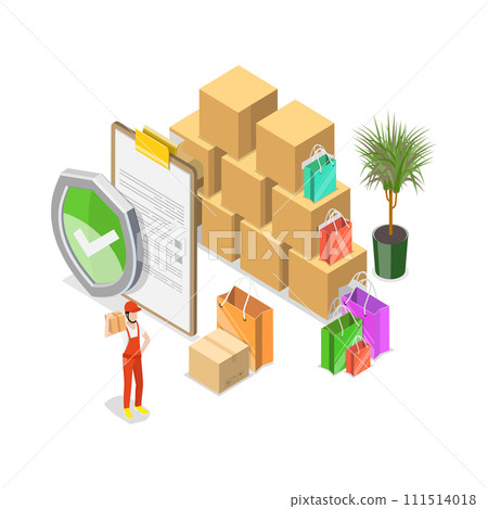 3D Isometric Flat Vector Illustration of Retail Business. Item 2 111514018