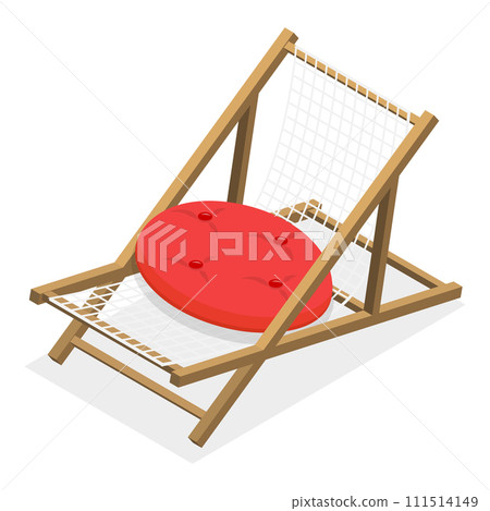3D Isometric Flat Vector Set of Garden Furniture Items. Item 7 111514149