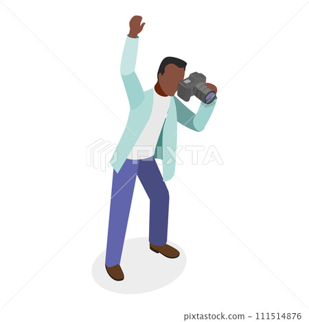 3D Isometric Flat Vector Set of Creative Professions People. Item 5 3D Isometric Flat Vector Set of Creative Professions People. Item 5 111514876