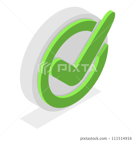 3D Isometric Flat Vector Set of Approved Checkmarks. Item 4 3D Isometric Flat Vector Set of Approved Checkmarks. Item 4 111514916