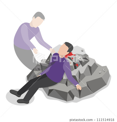 3D Isometric Flat Vector Set of Cemetery And Mourning. Item 1 3D Isometric Flat Vector Set of Cemetery And Mourning. Item 1 111514918