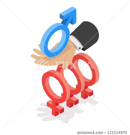 3D Isometric Flat Vector Illustration of Discrimination. Item 3 3D Isometric Flat Vector Illustration of Discrimination. Item 3 111514970