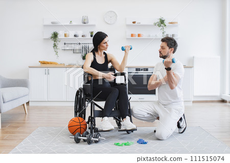 Rehabilitation of disabled people concept. 111515074