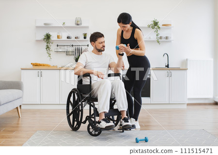 Rehabilitation of disabled people concept. 111515471