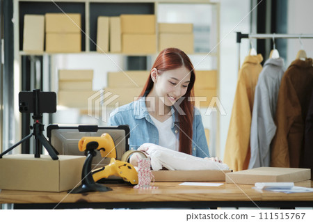 Small Business Owner Preparing Order for Shipment Small Business Owner Preparing Order for Shipment 111515767