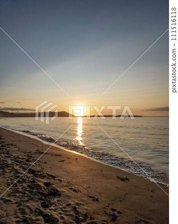 Beautiful sunset at Portnoo Narin beach in County Donegal - Ireland 111516118