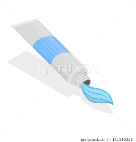 3D Isometric Flat Vector Set of Toothpaste Of Different Tastes. Item 1 111516328