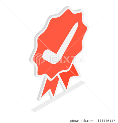 3D Isometric Flat Vector Set of Approved Checkmarks. Item 5 3D Isometric Flat Vector Set of Approved Checkmarks. Item 5 111516437