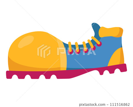 Clown shoe. Vector icon on white background Clown shoe. Vector icon on white background 111516862