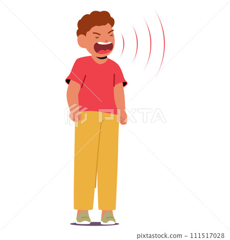 Tumult Of Anguished Cries Erupts As The Hysterical Child Boy, Consumed By A Tantrum, Unleashes Unrestrained Emotion Tumult Of Anguished Cries Erupts As The Hysterical Child Boy, Consumed By A Tantrum, Unleashes Unrestrained Emotion 111517028