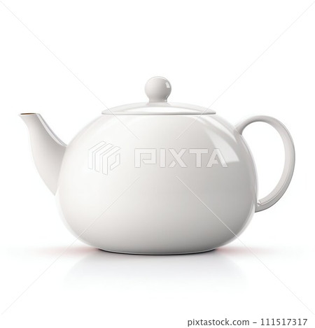Modern Ceramic Teapot Isolated on White Background. Generative ai 111517317