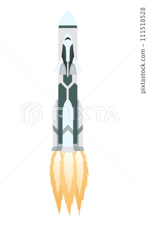 Object can fly in earth atmosphere layers. Colorful infographic icon, spaceship. Vector illustration Object can fly in earth atmosphere layers. Colorful infographic icon, spaceship. Vector illustration 111518528
