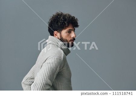Man confident person male beard face fashion attractive adult portrait young Man confident person male beard face fashion attractive adult portrait young 111518741