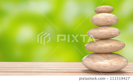The Stones stack for zen or spa concept 3d rendering. 111519427