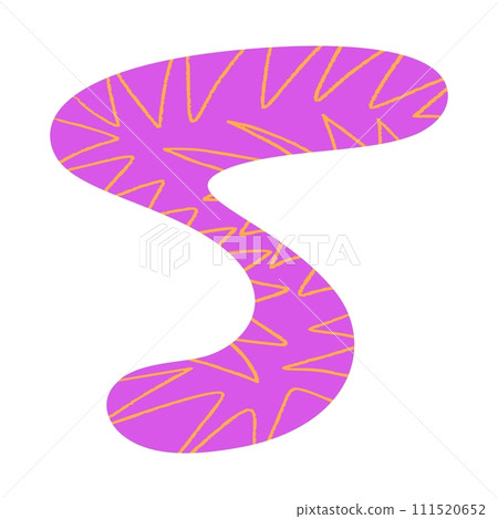 Cute abstract shapes and doodle elements cutout, collage designs. Graphic art. Flat vector illustration isolated on white background. 111520652