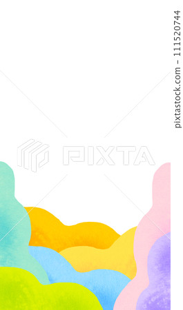 Colorful frame with watercolor texture 111520744