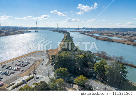 View of Senbon Matsubara in Kiso Mikawa, Kaizu City, Gifu Prefecture 111521565
