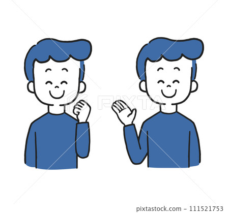 Smiling fist pump guide male Smiling fist pump guide male 111521753
