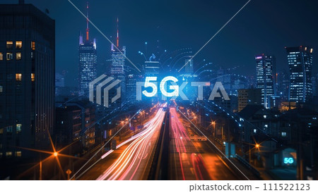 5G network wireless internet high speed connection and data transmission concept. 5G network wireless internet high speed connection and data transmission concept. 111522123