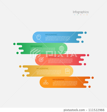 Infographic 5 options design elements for your business data. Vector Illustration. Infographic 5 options design elements for your business data. Vector Illustration. 111522966