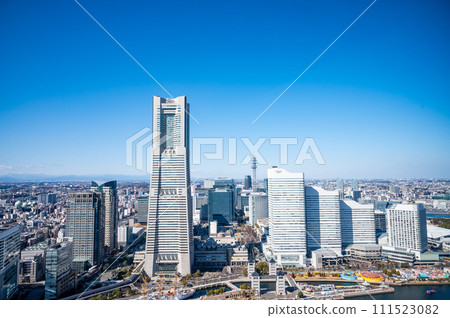 神奈川縣橫濱港未來的城市景觀 111523082