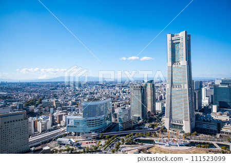 Urban landscape of Minato Mirai, Yokohama, Kanagawa Prefecture 111523099