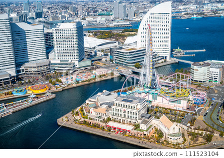 神奈川縣橫濱港未來的城市景觀 111523104