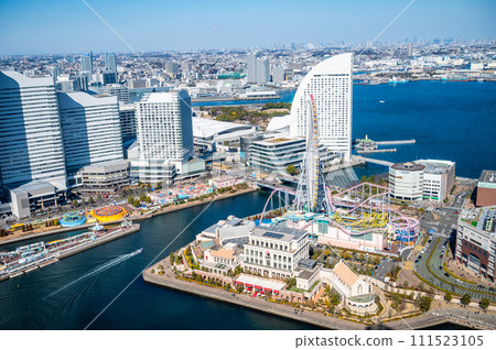 神奈川縣橫濱港未來的城市景觀 神奈川縣橫濱港未來的城市景觀 111523105