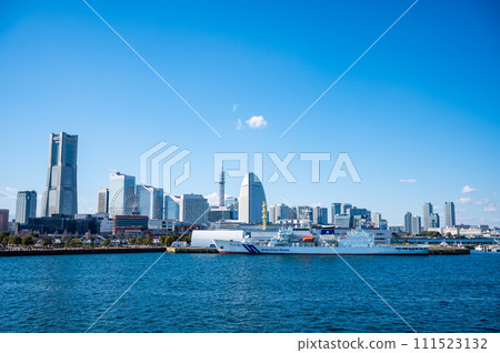 神奈川縣橫濱港未來的城市景觀 111523132