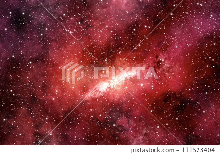 Galaxy in universe and atmosphere with little stars at dark background. 111523404