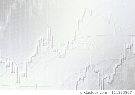 經濟形象背景素材、股票、交易所、FX背景插畫 111523597