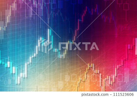 經濟形象背景素材、股票、交易所、FX背景插畫 經濟形象背景素材、股票、交易所、FX背景插畫 111523606
