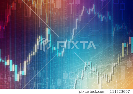 經濟形象背景素材、股票、交易所、FX背景插畫 經濟形象背景素材、股票、交易所、FX背景插畫 111523607