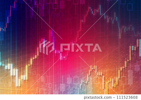 經濟形象背景素材、股票、交易所、FX背景插畫 經濟形象背景素材、股票、交易所、FX背景插畫 111523608