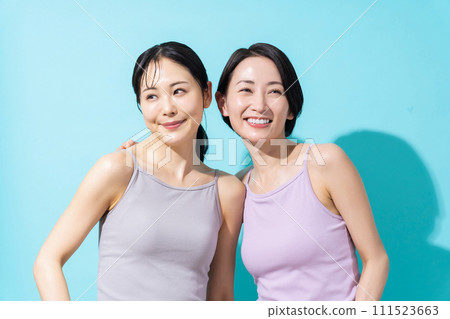 A woman doing exercises A woman doing exercises 111523663