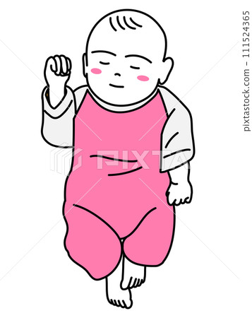 可愛的寶寶睡得很香 111524365