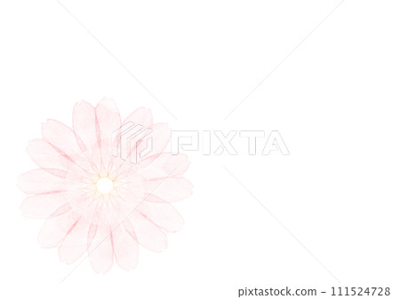 Abstract watercolor red flower single background illustration Abstract watercolor red flower single background illustration 111524728