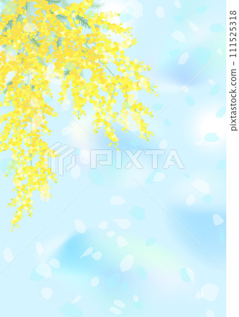 藍天和含羞草的插圖 藍天和含羞草的插圖 111525318