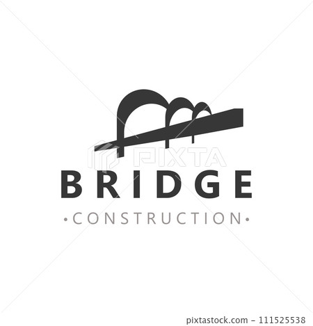 Minimalist Bridge logo suitable for building and construction workers vector 111525538