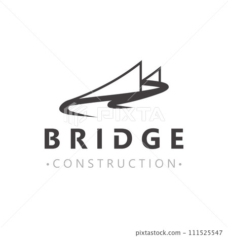 Minimalist Bridge logo suitable for building and construction workers vector Minimalist Bridge logo suitable for building and construction workers vector 111525547
