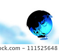 Globe-shaped world map centered on Japan 111525648