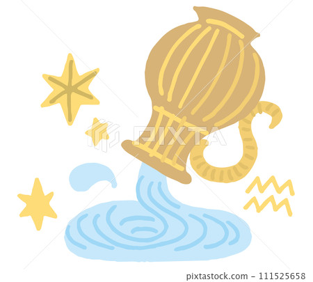 12星座水瓶座插畫 111525658