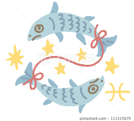 12星座雙魚座插畫 111525670