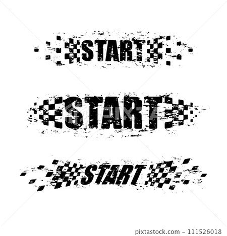 Checkered grunge start flags set Checkered grunge start flags set 111526018