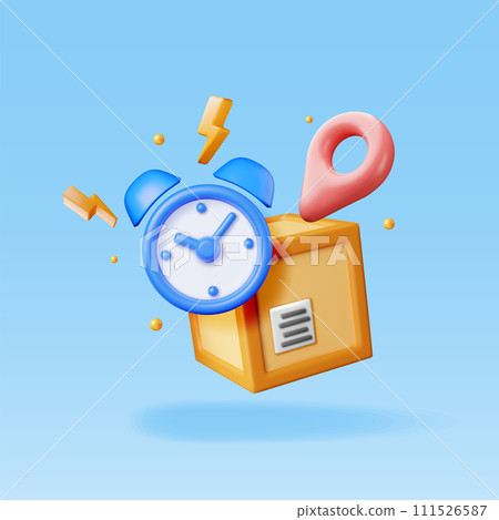 3D Carton Packaging Box with Alarm Clock 3D Carton Packaging Box with Alarm Clock 111526587
