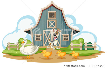 Barnyard Friends Enjoying the Day 111527353