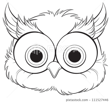 Whimsical Owl with Horned Feathers Whimsical Owl with Horned Feathers 111527446